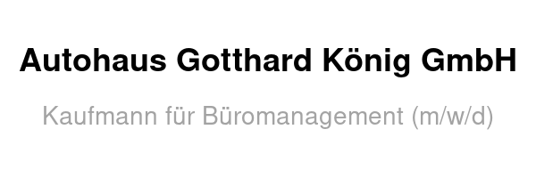 Autohaus Gotthard König GmbH /