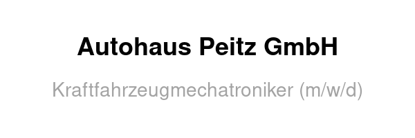 Autohaus Peitz GmbH /