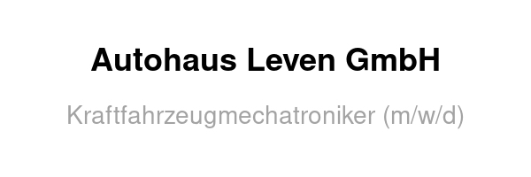 Autohaus Leven GmbH /