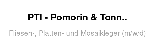 PTI - Pomorin & Tonn Installations GmbH