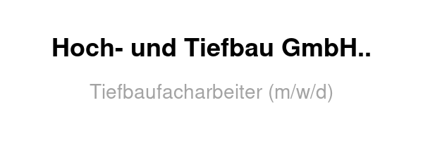 Tiefbaufacharbeiter (m/w/d)