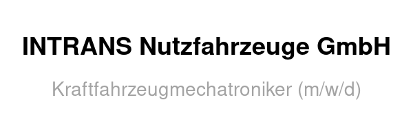 INTRANS Nutzfahrzeuge GmbH /