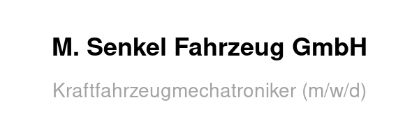 M. Senkel Fahrzeug GmbH /