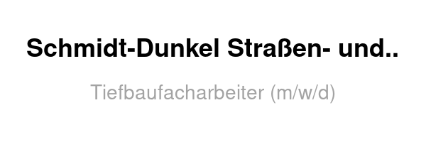 Schmidt-Dunkel Straßen- und Tiefbau GmbH & Co. KG