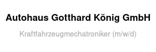 Autohaus Gotthard König GmbH /