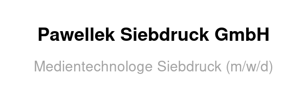 Pawellek Siebdruck GmbH