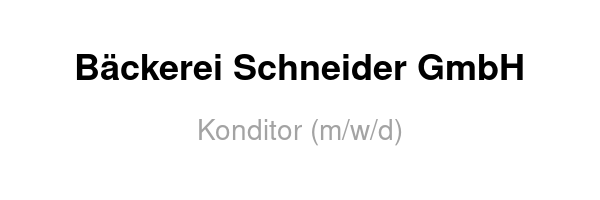 Bäckerei Schneider GmbH /