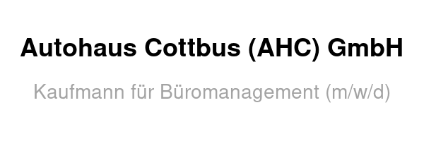 Kaufmann für Büromanagement (m/w/d)