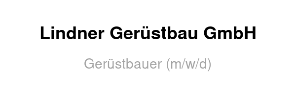 Lindner Gerüstbau GmbH