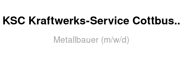 Metallbauer (m/w/d)