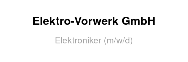 Elektroniker (m/w/d)