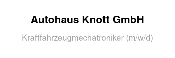 Autohaus Knott GmbH